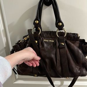 Brown Miu Miu crossbody bag